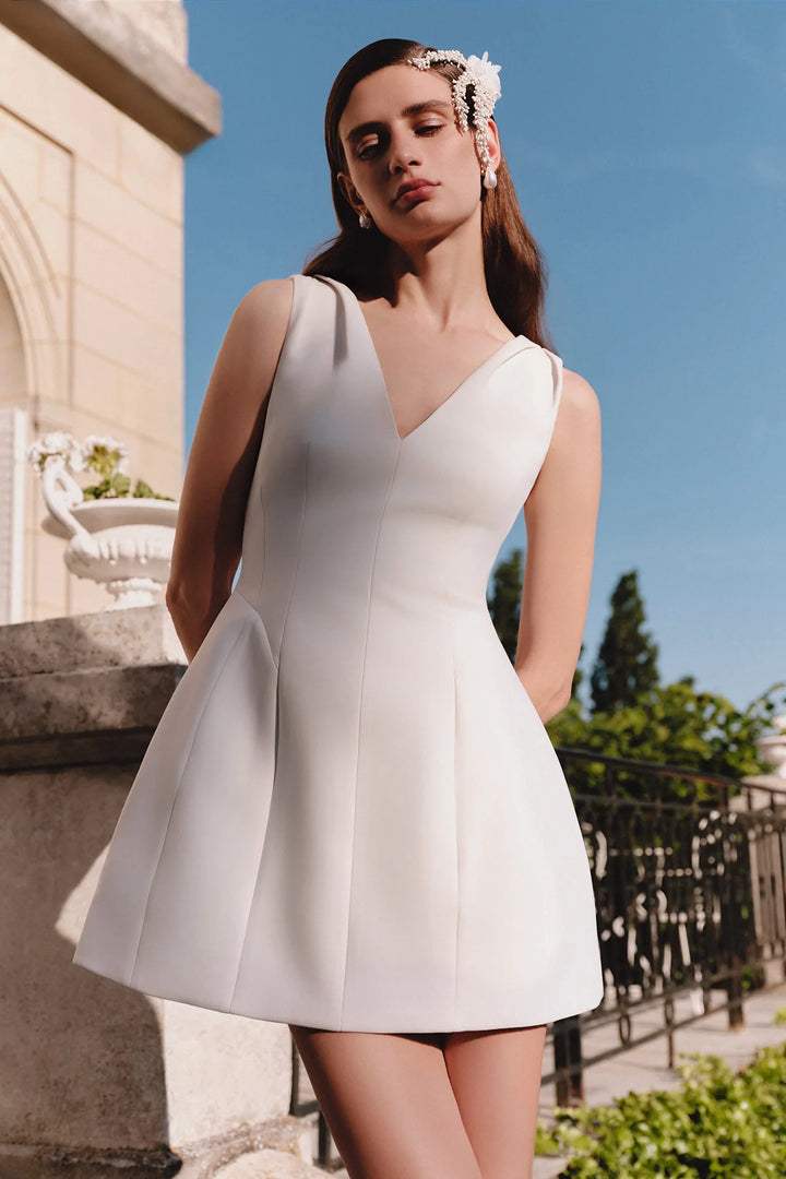 Aurelia Evening Dress-Ecru