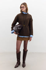 Load image into Gallery viewer, Oversized knitwear- Brown
