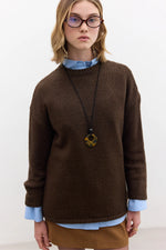 Load image into Gallery viewer, Oversized knitwear- Brown