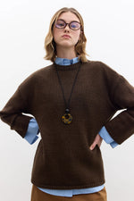 Load image into Gallery viewer, Oversized knitwear- Brown