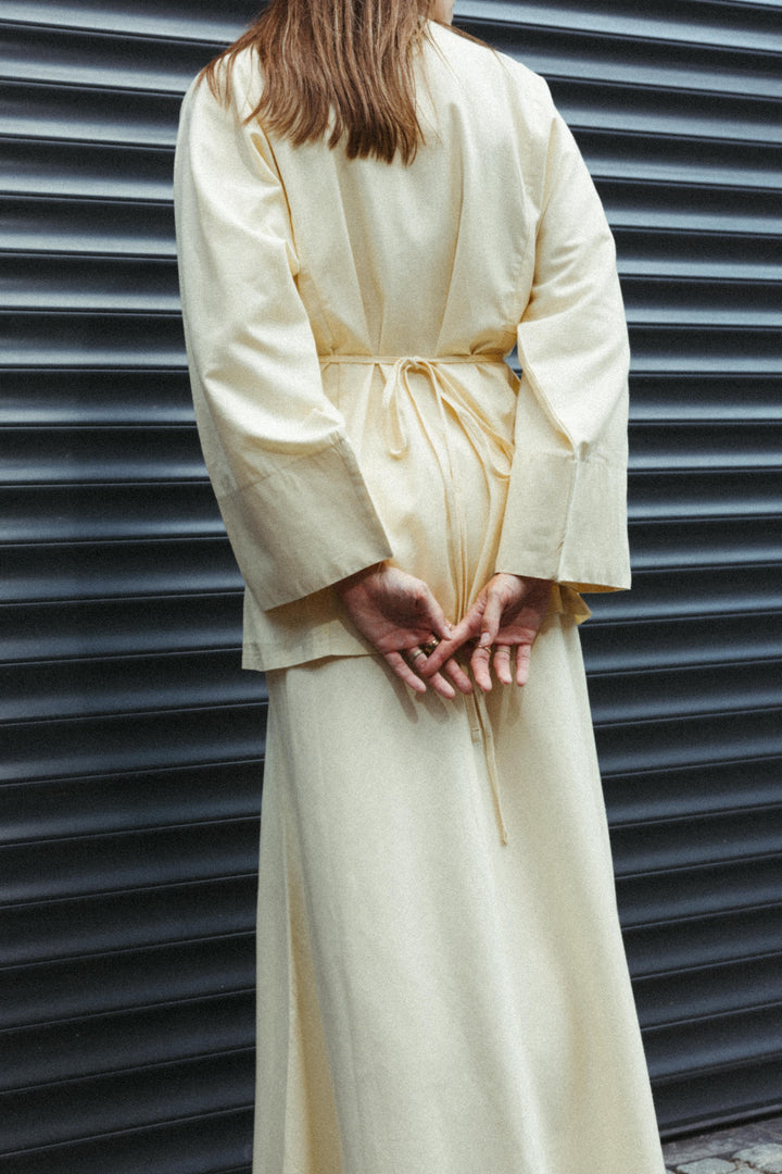 Linen Blend Short Kimono Jacket – Butter Yellow