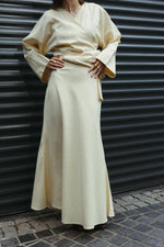 Load image into Gallery viewer, Linen Blend Maxi Skirt – Butter Yellow