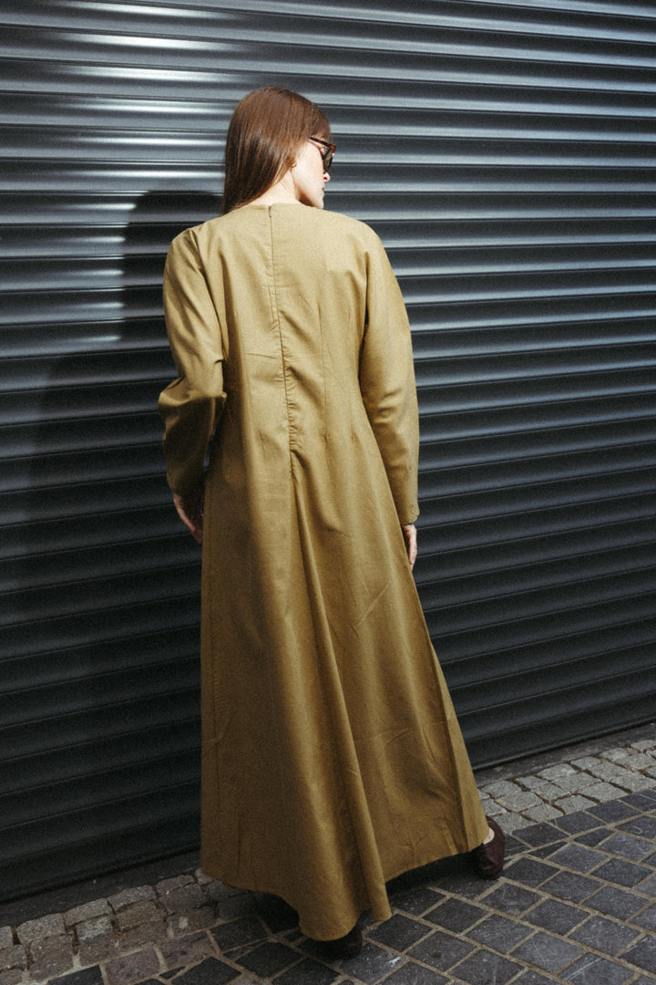 Linen Blend Maxi Dress – Saffron