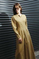 Load image into Gallery viewer, Linen Blend Maxi Dress – Saffron