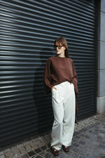 Load image into Gallery viewer, Asymmetrical Modal Blouse – Mocha