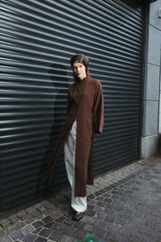 Modal Maxi Blouse with split – Chocolate