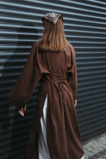 Load image into Gallery viewer, Modal Maxi Blouse with split – Chocolate