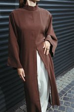 Load image into Gallery viewer, Modal Maxi Blouse with split – Chocolate