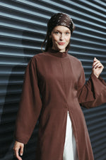 Load image into Gallery viewer, Modal Maxi Blouse with split – Chocolate