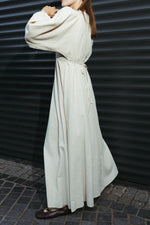 Load image into Gallery viewer, Linen Blend Maxi Dress with Balloon Sleeves