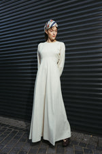 Load image into Gallery viewer, Linen Blend Maxi Dress with Balloon Sleeves