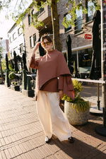 Load image into Gallery viewer, Cape Detail Blouse – Terracotta