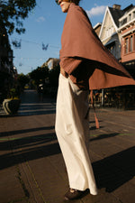 Load image into Gallery viewer, Pleated Wide Leg Linen-Look Trousers – Ecru