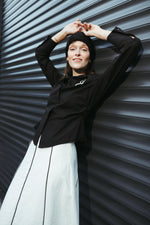 Load image into Gallery viewer, A-Line Maxi Skirt with Contrast Stitching