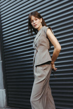 Load image into Gallery viewer, Tailored Vest – Taupe