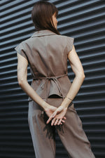 Load image into Gallery viewer, Tailored Vest – Taupe