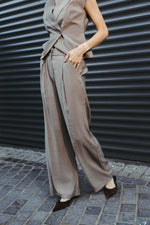 Load image into Gallery viewer, Wide Leg Trousers – Taupe