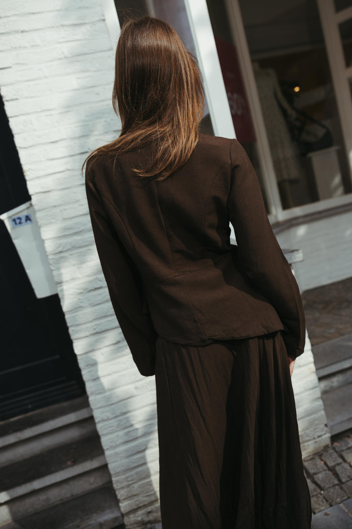 Cotton Two-Piece Set – Chocolate Brown