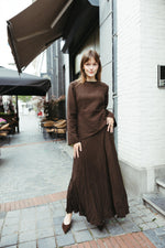 Load image into Gallery viewer, Cotton Two-Piece Set – Chocolate Brown