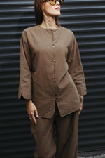Load image into Gallery viewer, Cotton Two-Piece Set – Khaki