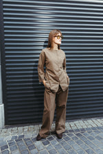 Load image into Gallery viewer, Cotton Two-Piece Set – Khaki