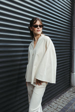 Load image into Gallery viewer, Cotton Linen-Look Two-Piece Set – Ecru