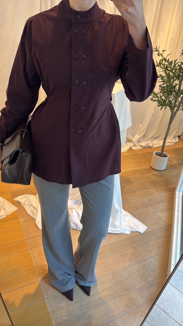Tie Waist Shirt – Purple