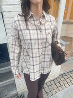 Load image into Gallery viewer, Plaid Oversized Shirt - Ecru/Brown