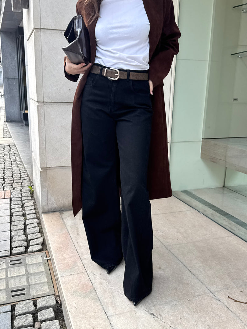 Wide Leg Jeans - Black