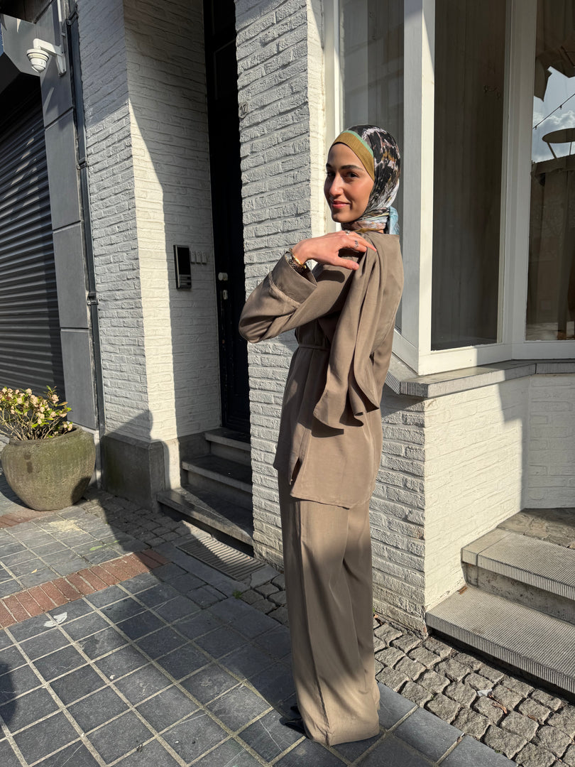 Draped Detail Set – Khaki Green