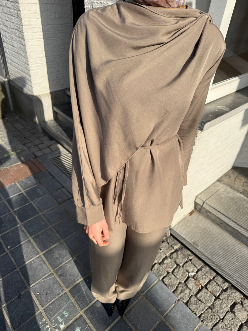 Draped Detail Set – Khaki Green