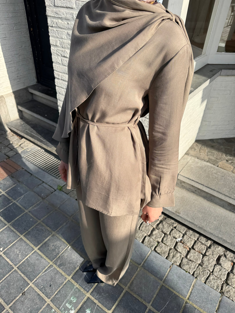 Draped Detail Set – Khaki Green