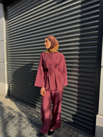 Load image into Gallery viewer, Belted Tencel Set – Plum