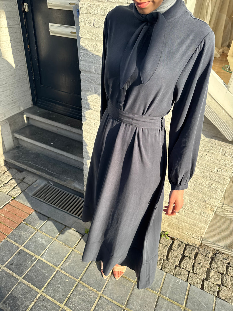 Scarf Detail Tie Waist Dress