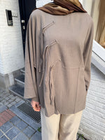 Load image into Gallery viewer, Tie Detail Tunic – Khaki