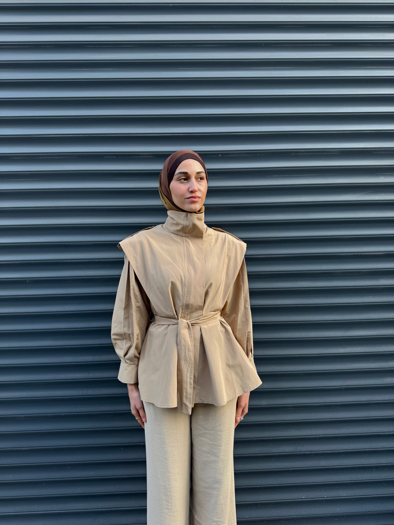 Lightweight Short Trenchcoat – Beige