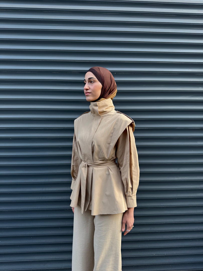 Lightweight Short Trenchcoat – Beige