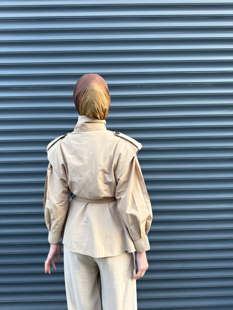 Lightweight Short Trenchcoat – Beige
