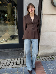 Tailored Blazer – Brown