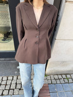 Load image into Gallery viewer, Tailored Blazer – Brown
