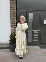 Load image into Gallery viewer, Layered Cotton Maxi Dress – Cream