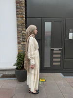 Load image into Gallery viewer, Layered Cotton Maxi Dress – Cream