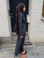 Load image into Gallery viewer, Mandarin Collar Blazer &amp; Maxi Skirt Set
