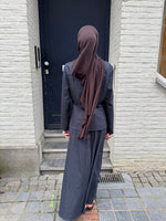 Load image into Gallery viewer, Mandarin Collar Blazer &amp; Maxi Skirt Set