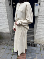 Load image into Gallery viewer, Cross-Over linen look Maxi Skirt