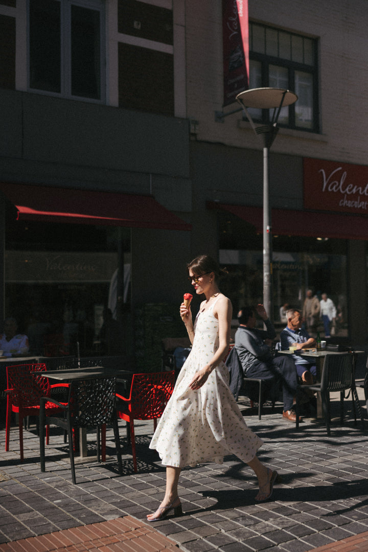 Lemon Blossom Midi Dress