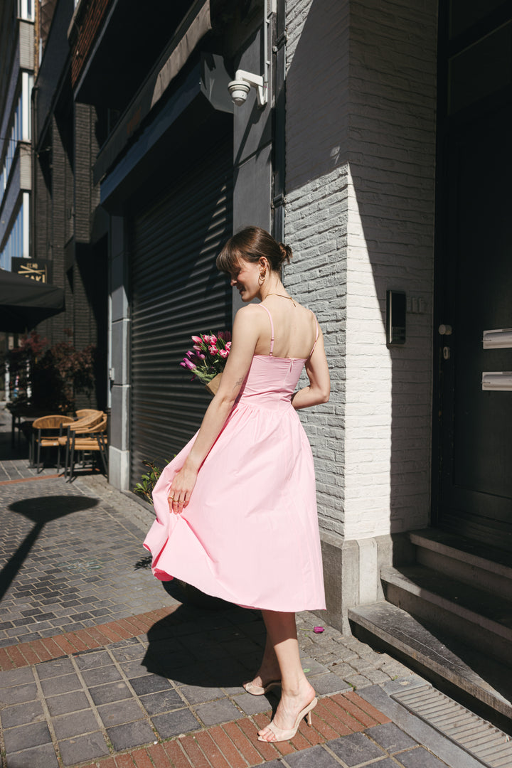 Soft Pink Midi Dress