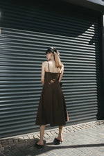 Load image into Gallery viewer, Chocolate Strappy Midi Dress