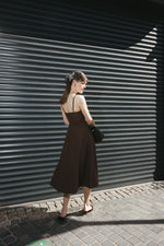 Load image into Gallery viewer, Chocolate Strappy Midi Dress