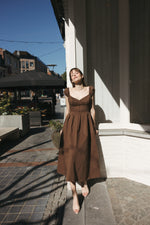 Load image into Gallery viewer, Cocoa Muse Cotton Midi Dress